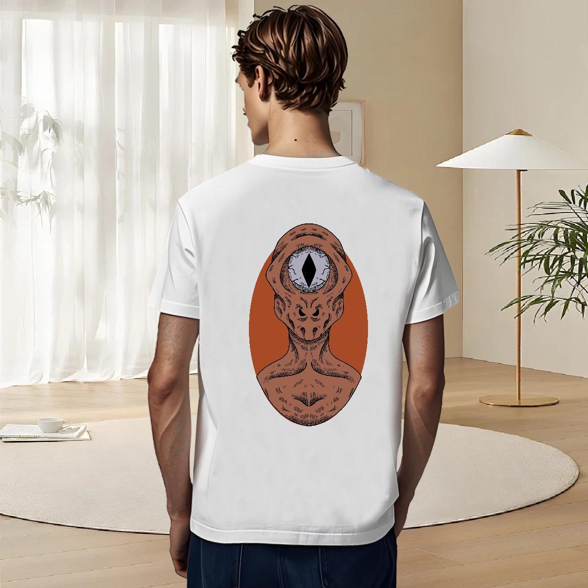 Cool Design Men Clothes T-Shirt 100% Cotton 230g Beach ET Custom Big Size Short Sleeve O-Neck Fashion Casual T shirt Tees