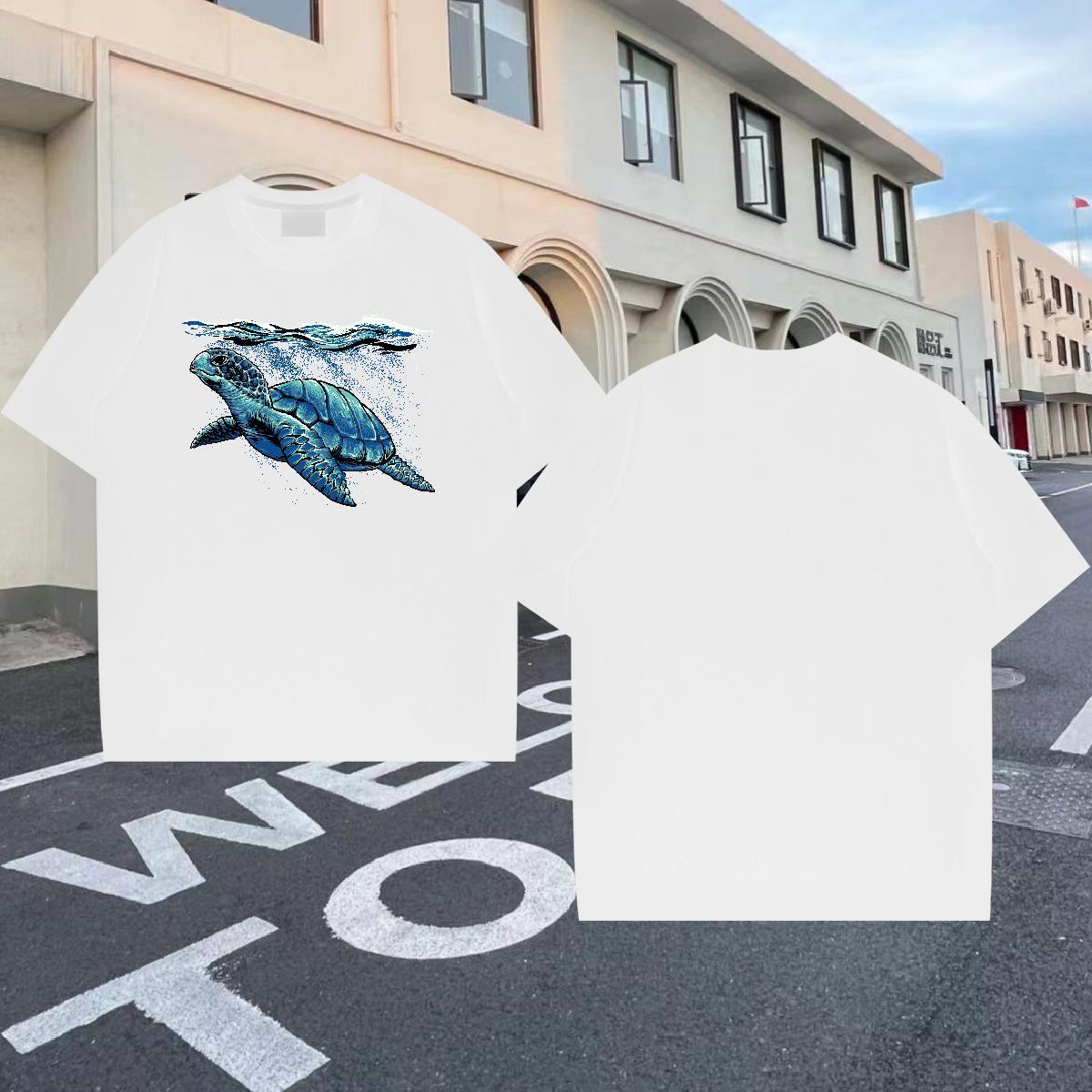 2024 Summer Mens T Shirts 230g 100% Cotton Hip Hop Street Tees Shirts Breathable Soft Comfortable Couples T Shirts Anime Print