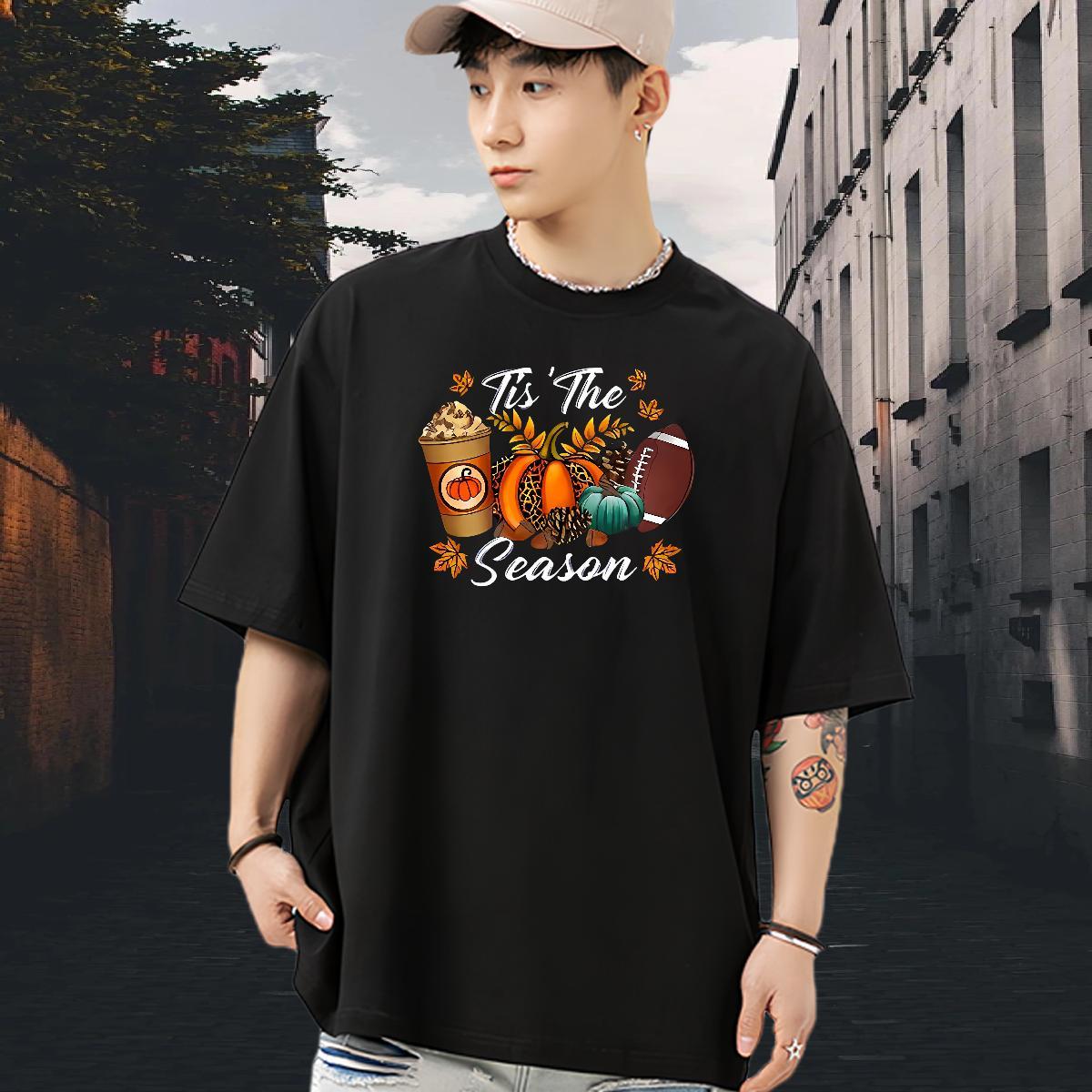 Casual New T Shirt For Man 100% Cotton 230g monster Spring Summer Tops Tees Breathable Short Sleeve Soft Men Tops Tees Custom Anime