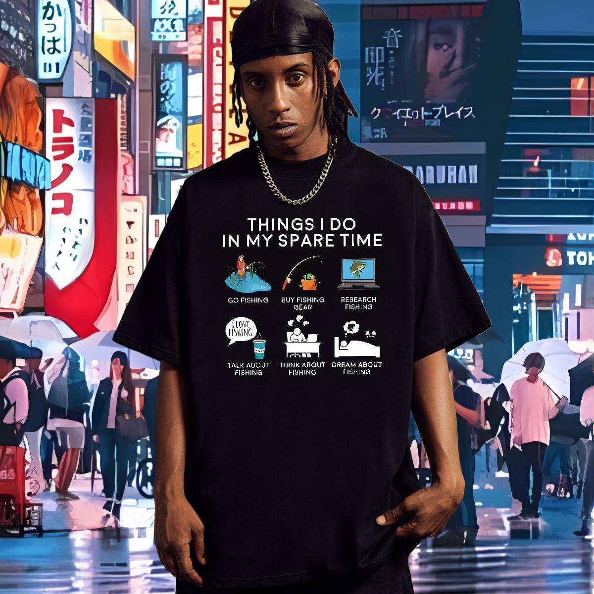 T-Shirts for Men 230g Cotton icon Casual Beach Short Sleeve O-Neck Anime Print Men Tshirts Factory Direct Wholesale Tops Tees