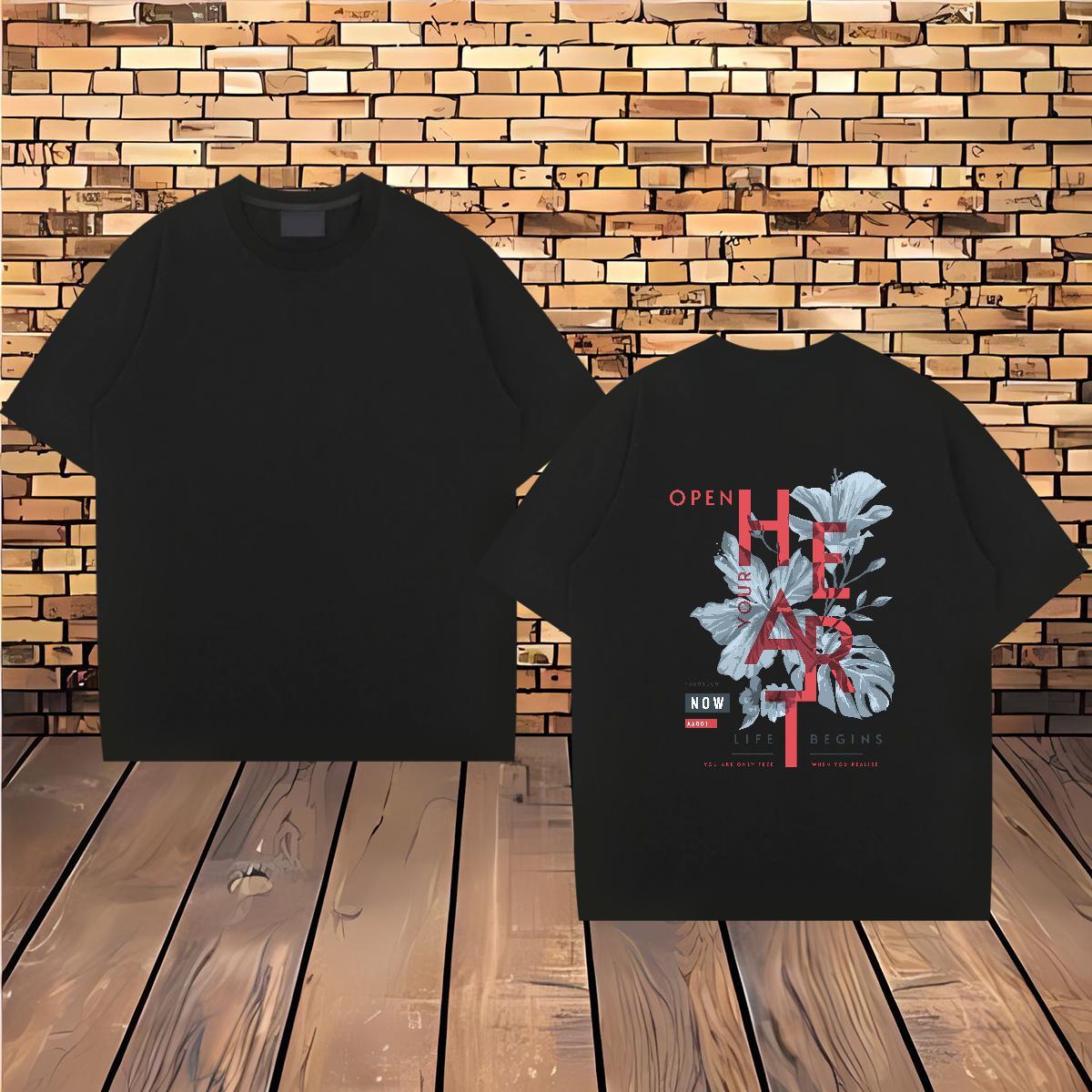 Designer T Shirt For Man 100% Cotton 230g tree Anime Printing Street Wear Short Sleeve Soft Popular Men Tshirts DIY Anime