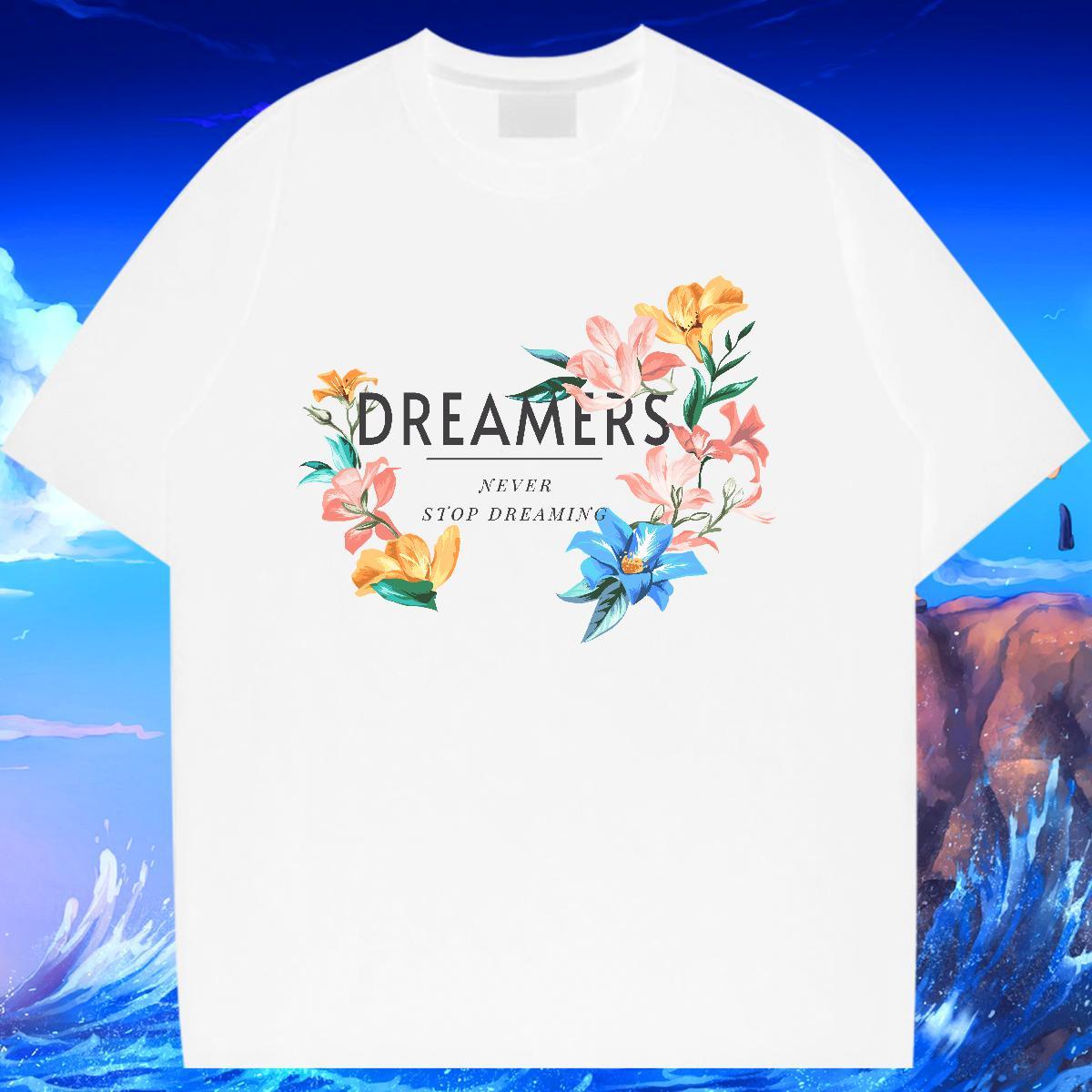 Comfortable Womens T Shirts Breathable Woman Tshirt Skull tree Hip Hop 230g Pure Cotton DIY Clothings