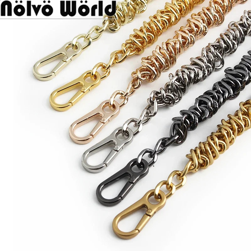 21020PCS 3975CM Aluminium Metal Chains With Buckles For Replacement Crossbody Shoulder Bags Purse Handbags Belt Accessories 240805