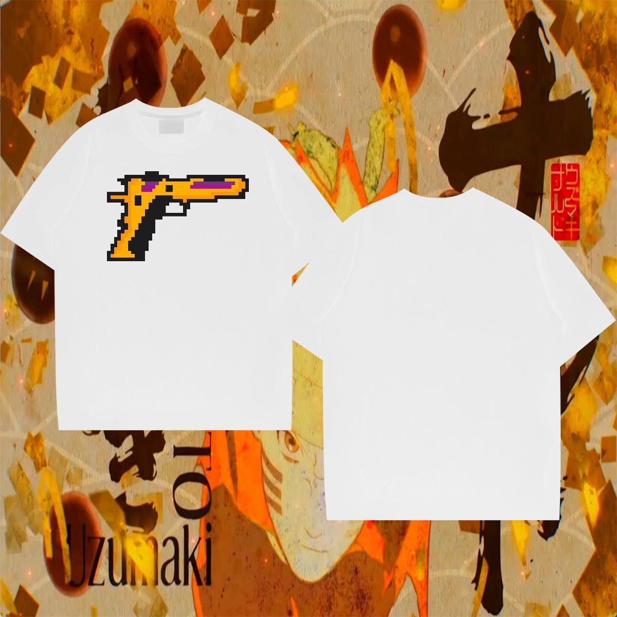 Popular Mens Tshirts 230g 100% Cotton pistol T Shirt For Man Summer Casual Breathable Black Oversized Casual New Tees