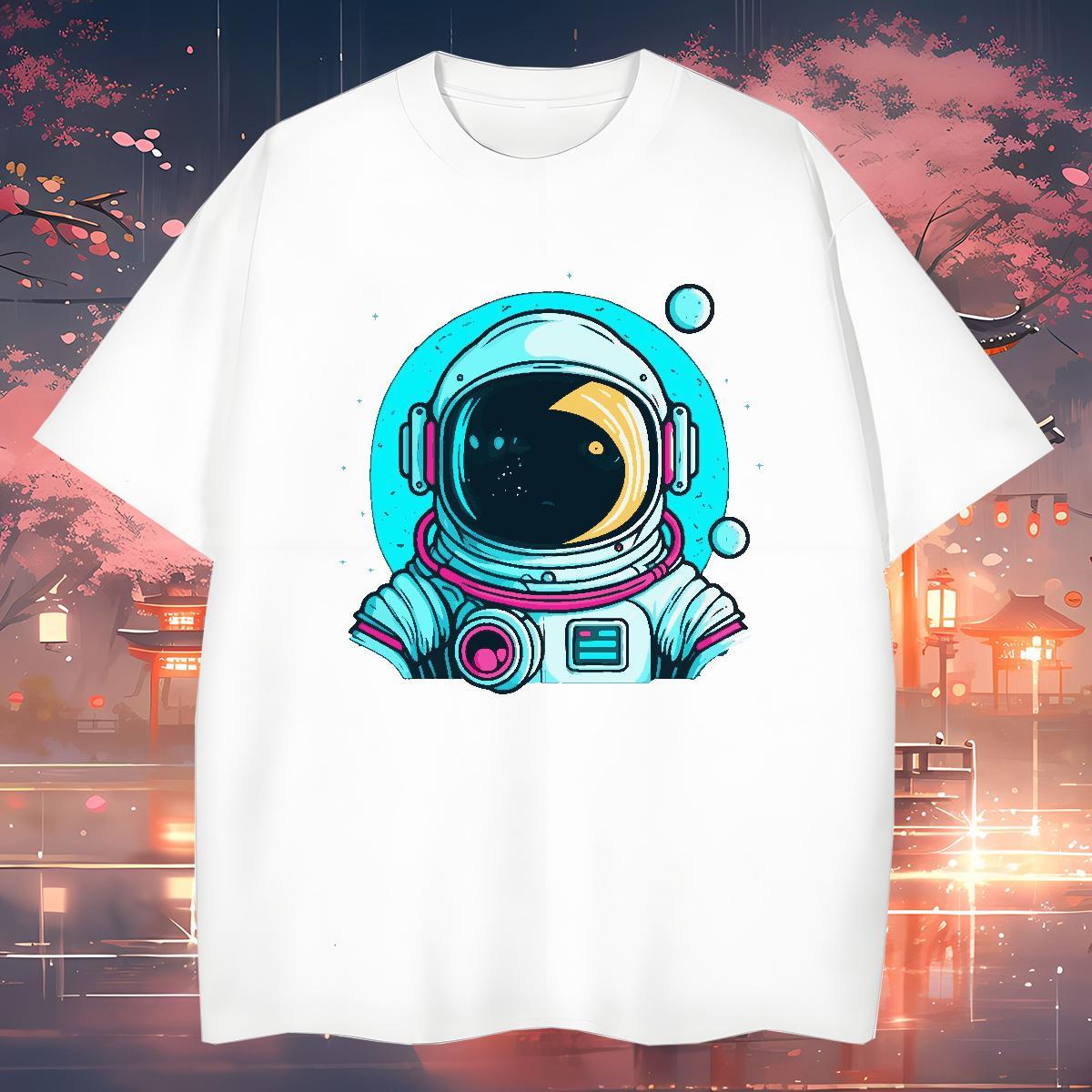 T-Shirts 230g Pure Cotton universe Hip Hop Street Breathable Short Sleeve DIY Mens Tshirts Wholesale Loose Top Tees