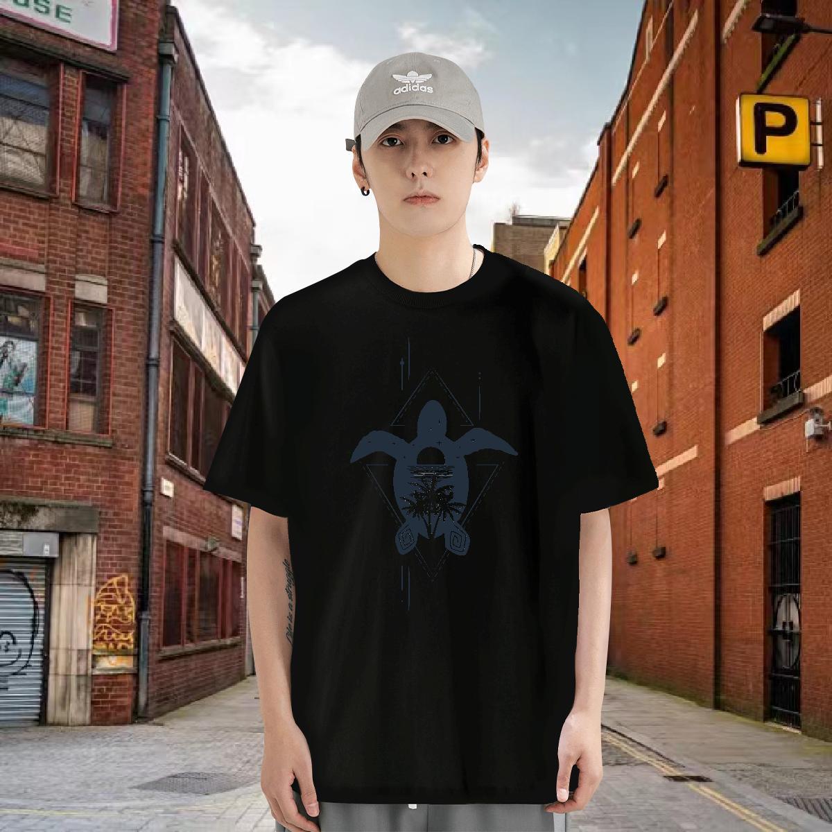 T Shirt For Man 230g Cotton Outdoor Pure Cotton Anime Men Tees 2024 Summer Popular Clothings