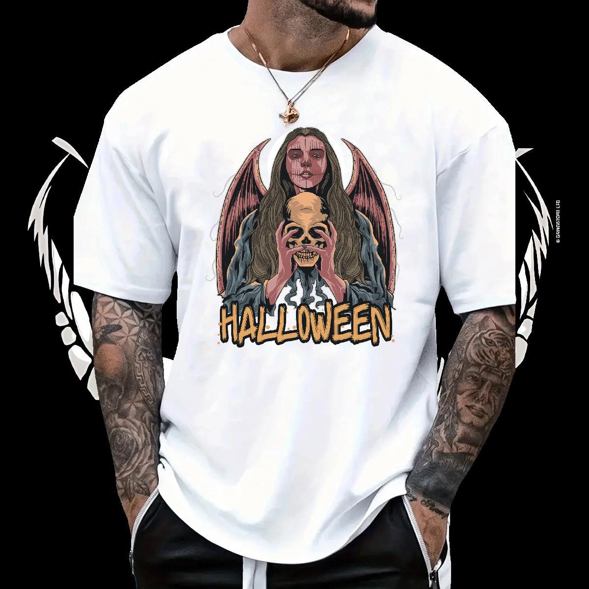 Fashion Design T-Shirts 100% Cotton 230g skull Daily Wear Polos Breathable Crew Neck Classic Men Clothes T-Shirt Customized Print