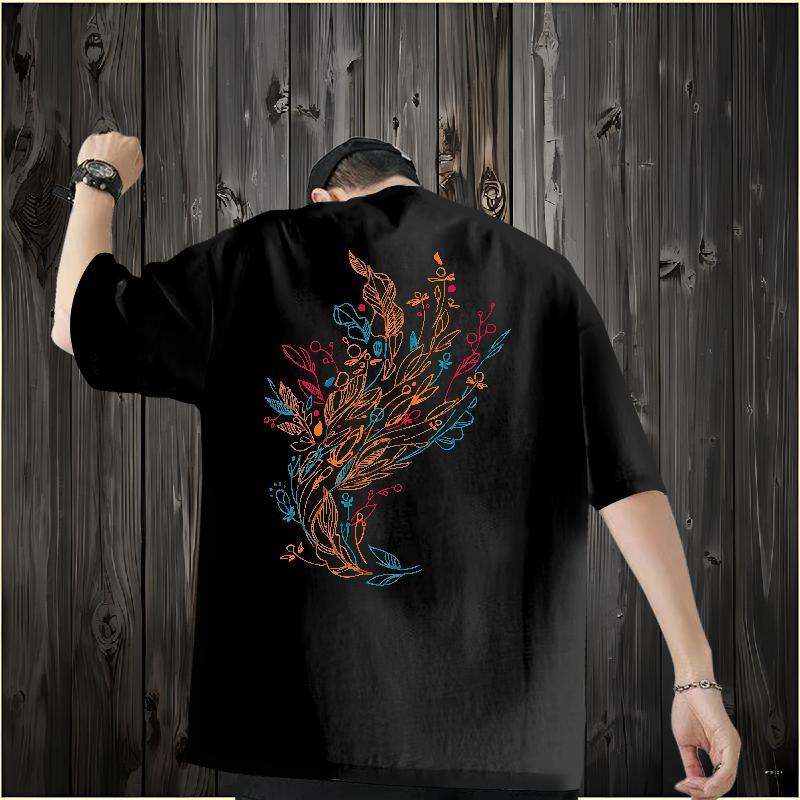 Fashion Design Mens T Shirts 230g Pure Cotton tree Street wear Hip Hop Tee Shirt Breathable Crew Neck TOP Quality Mens Tshirts Custom Print Plus Size