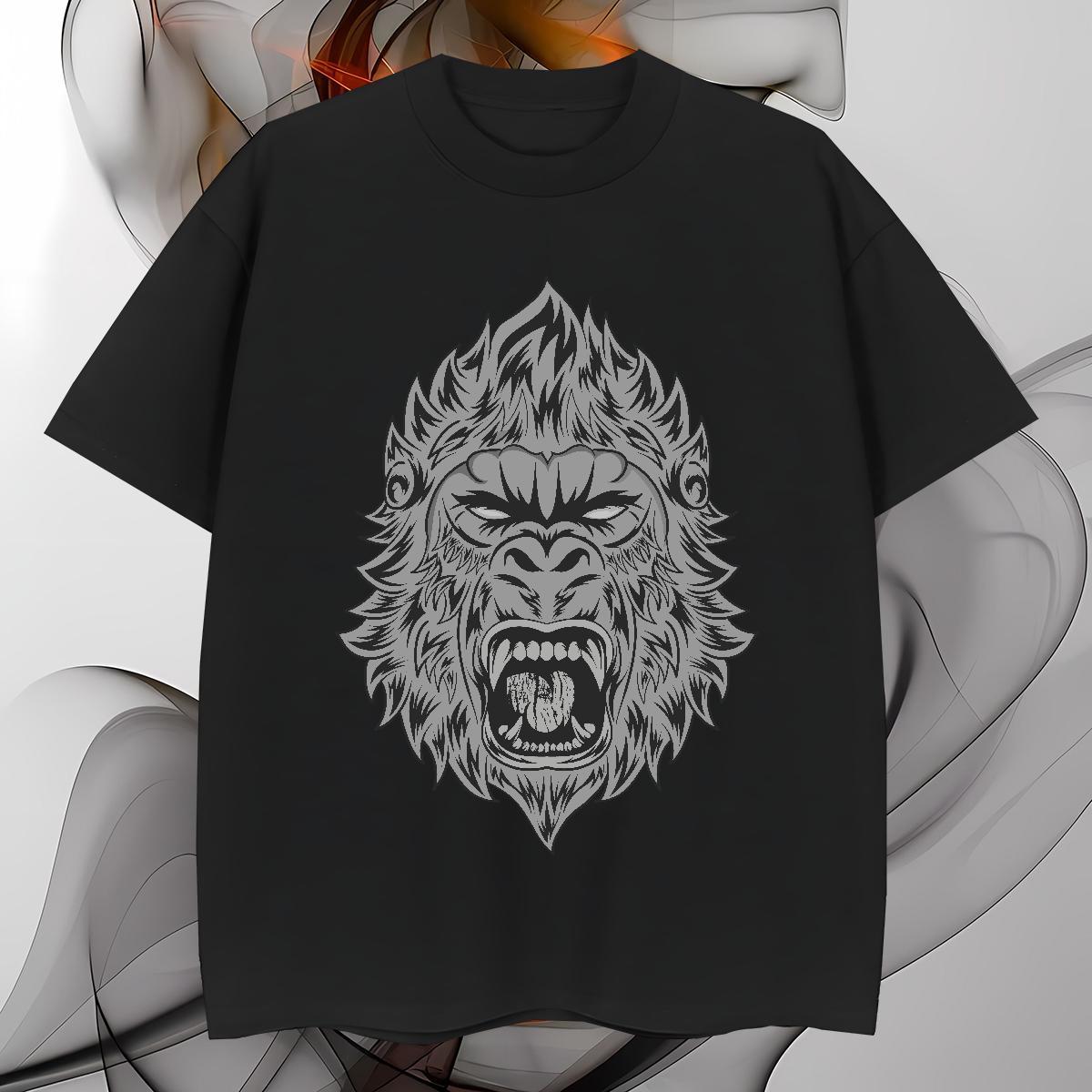 TOP Quality Men Tshirts 230g Cotton chimpanzee T-Shirts Daily Outfit Breathable DIY Anime Customized Tees Shirts