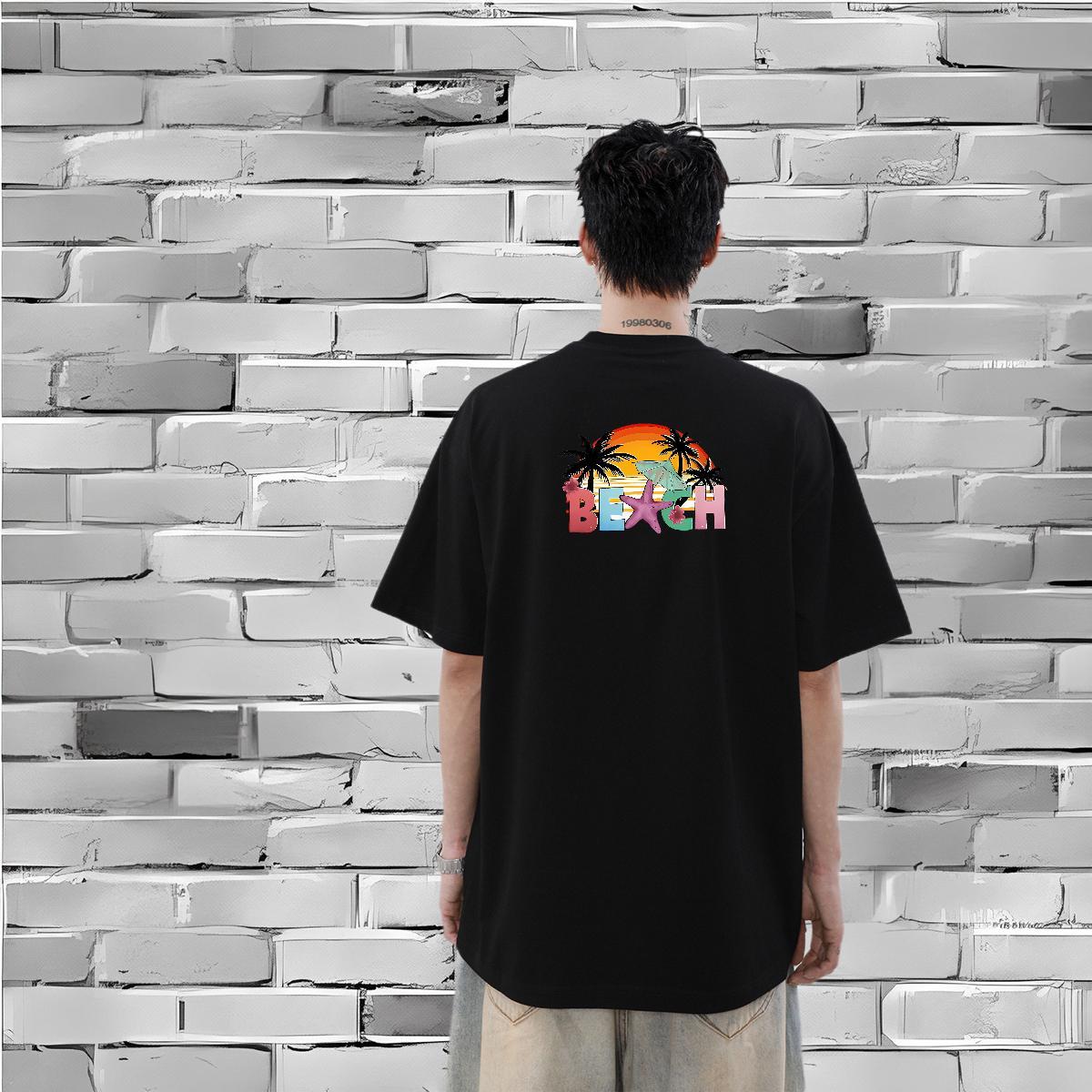 Fashion Designer T shirt 230g 100% Cotton tree Casual Top Tees Breathable Short Sleeve Loose Couples T Shirts Plus Size Cartoon