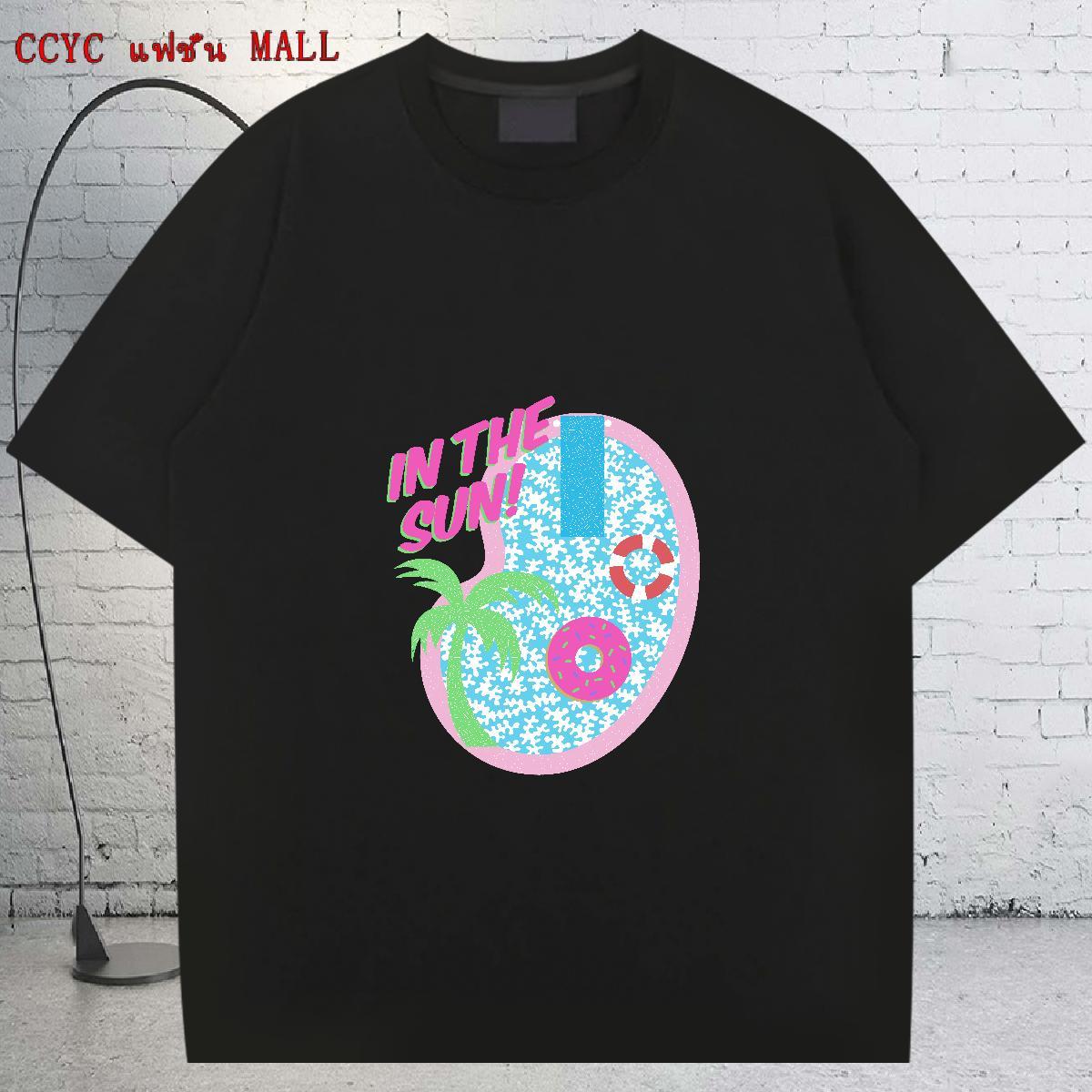 Loose Fit Tshirt for Man Woman 230g Cotton Sport sea wave Plus Size Custom O-Neck Short Sleeve 2024 DIY Mens T Shirts Polos