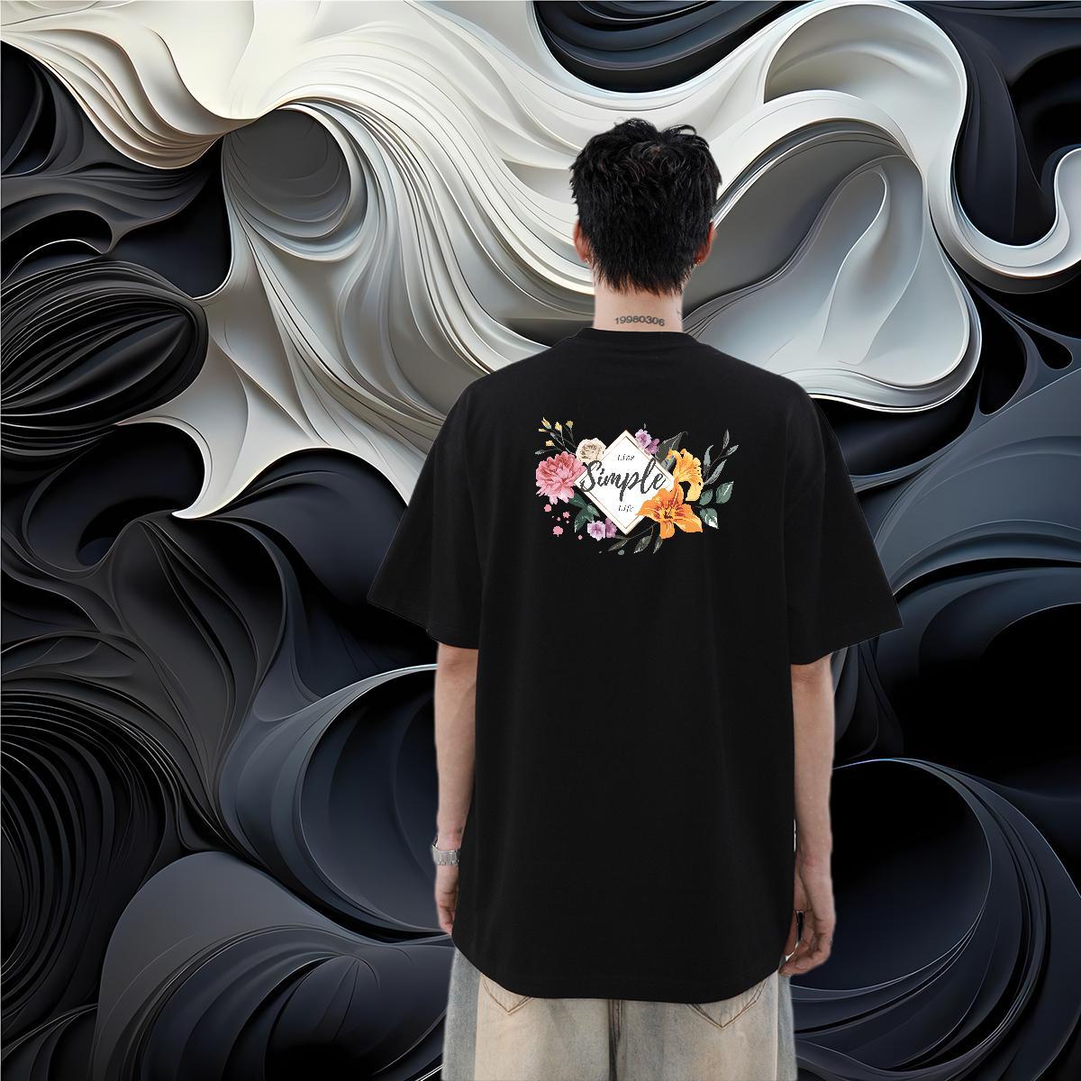 2024 Designer T shirt 100% Cotton 230g flower Outdoor Tee Shirt Breathable Short Sleeve Comfortable Men Tees Cartoon Print