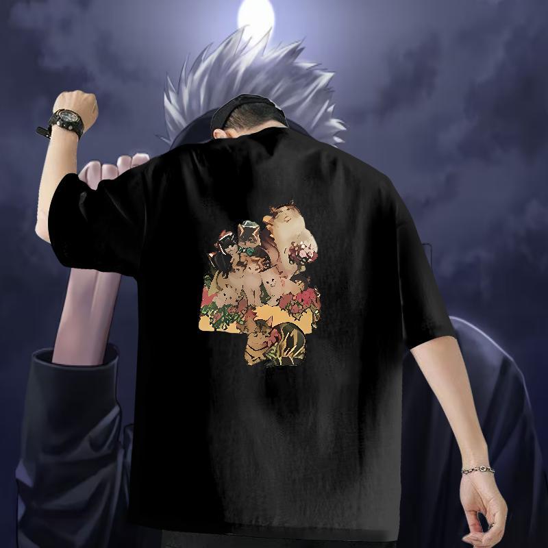New Arrival T Shirts Men 100% Cotton 230g cat Summer Casual Clothings Crew Neck High Quality Men Clothes T-Shirt DIY