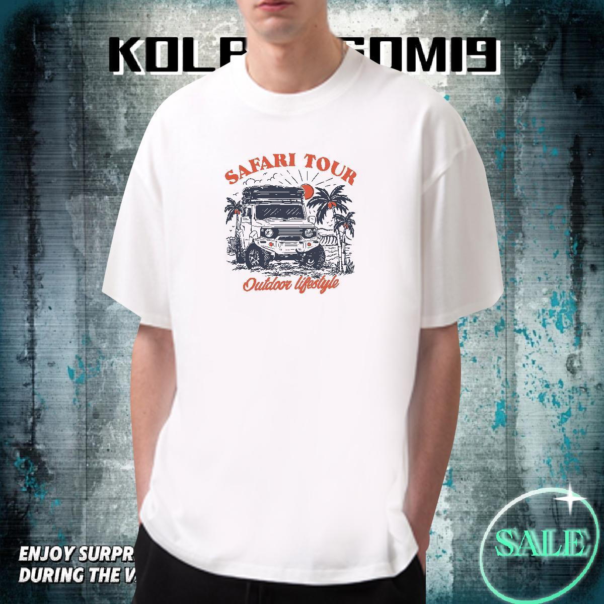 Loose Fit Men Clothes T-Shirt 230g Pure Cotton Sports Casual car Custom Printed Breathable Designer Fashion T shirt Tops