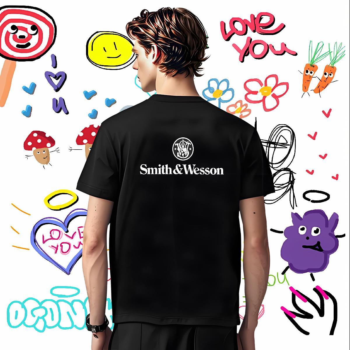 2024 T-Shirts for Men letter Tops 100% Cotton 230g Spring Summer Cool Design Cartoon Printing L-4XL O-Neck Short Sleeve Men Tshirts