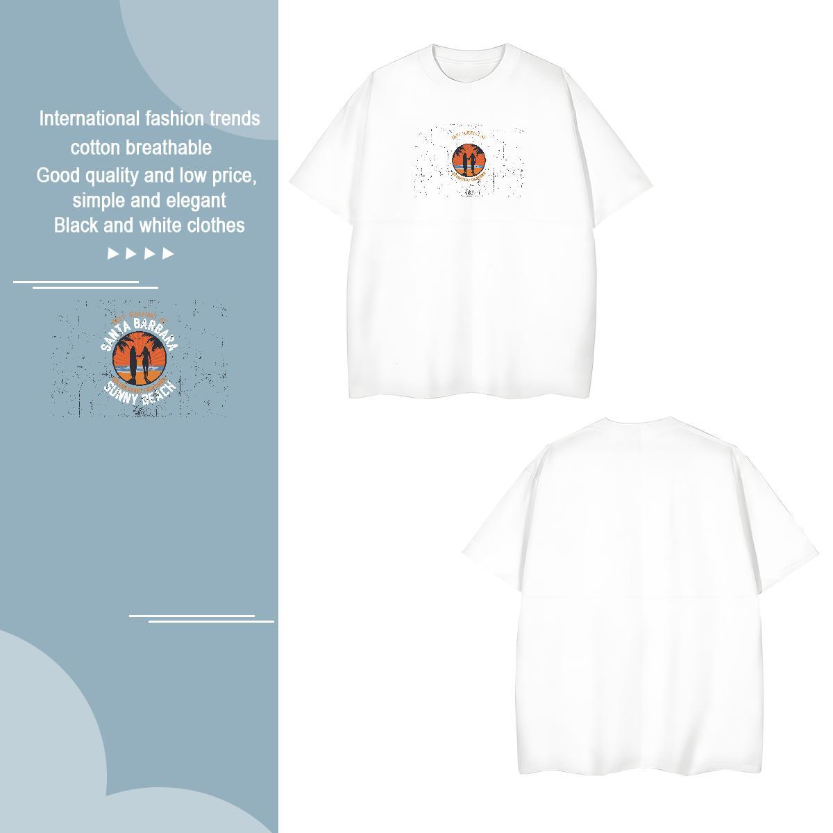 T Shirt For Man 100% Cotton 230g tree Hip Hop Breathable Short Sleeve Plus Size Cartoon Men Tshirts Designer Fashion Classic Tees