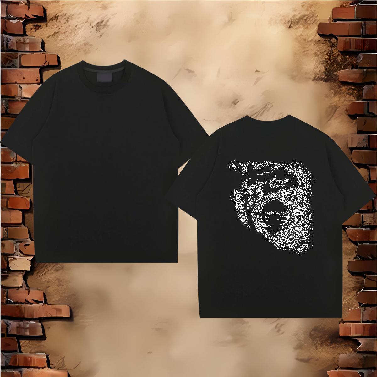 Customized Men T Shirts 230g 100% Cotton tree Sports Casual Clothes Breathable Short Sleeve Cool Design Men Tees Anime Print