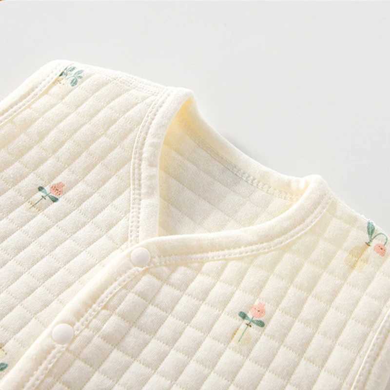 Newly born baby pure cotton vest jacket cute and warm childrens vest girl boy spring autumn baby vest jacketW240724