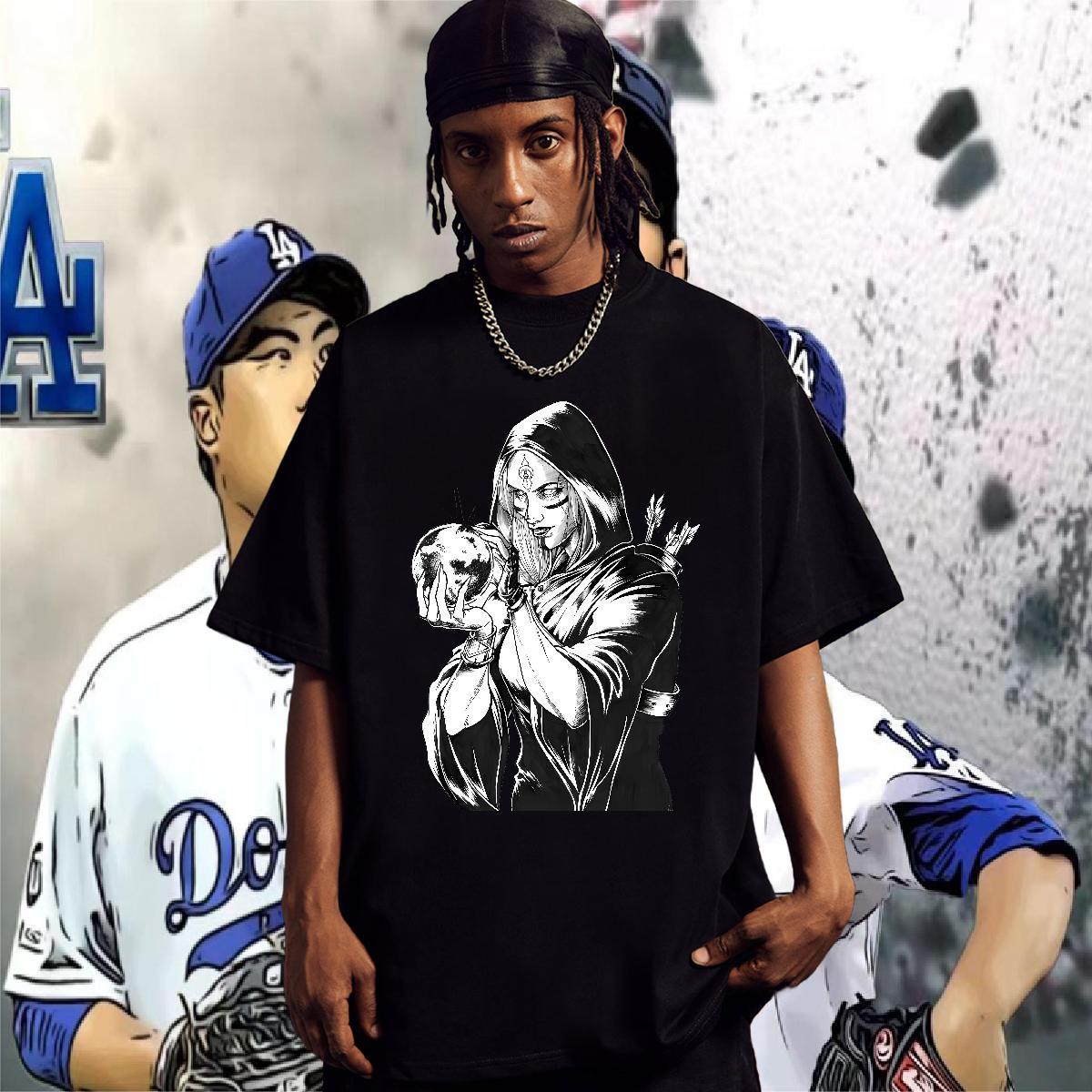 T-Shirts for Men 230g Pure Cotton nun Casual Crew Neck DIY Men Tshirts 2024 Summer Free Shipping Tees