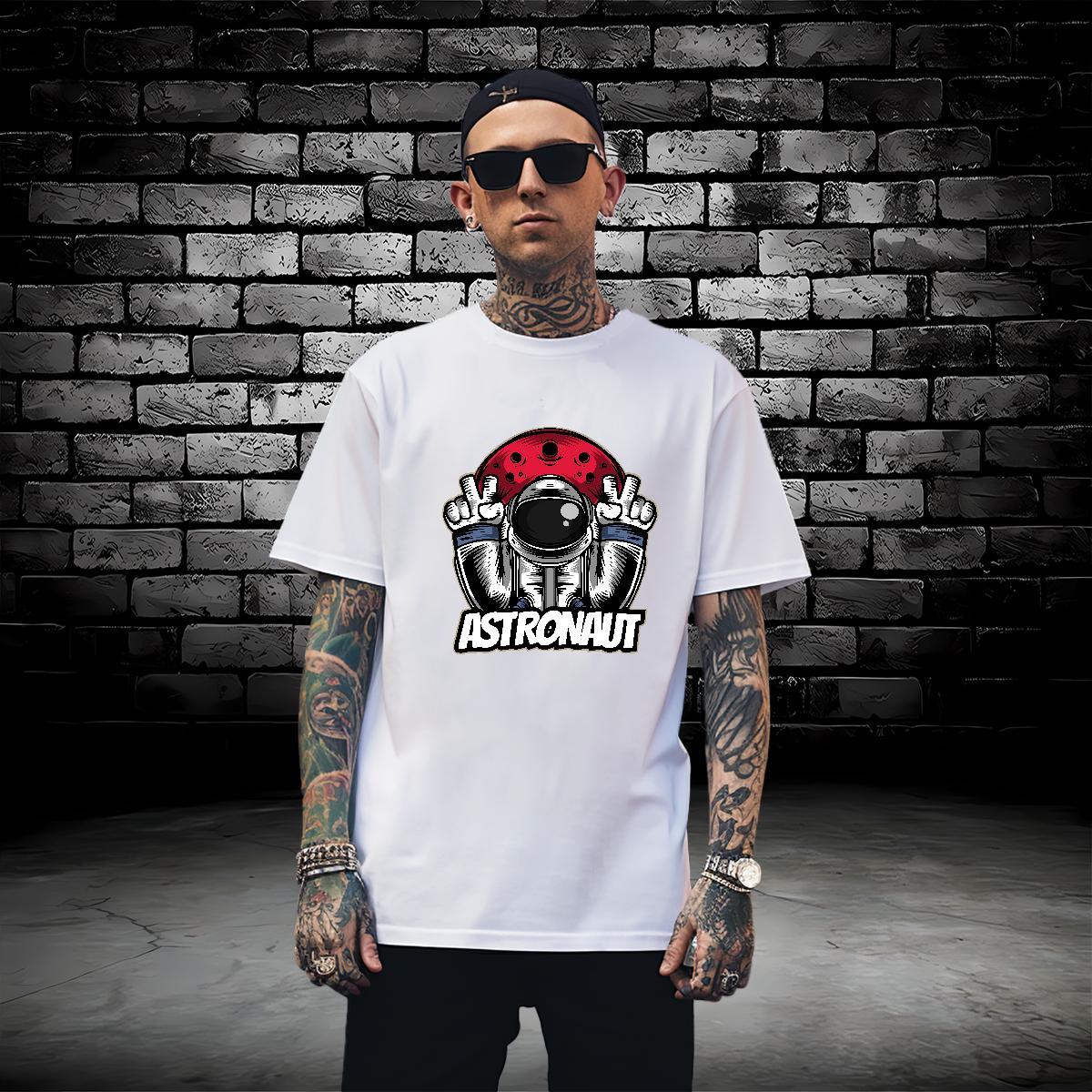 T-Shirts 230g Pure Cotton universe Summer Casual Breathable Crew Neck Custom Print Plus Size Men Tshirts DIY Designer Clothings