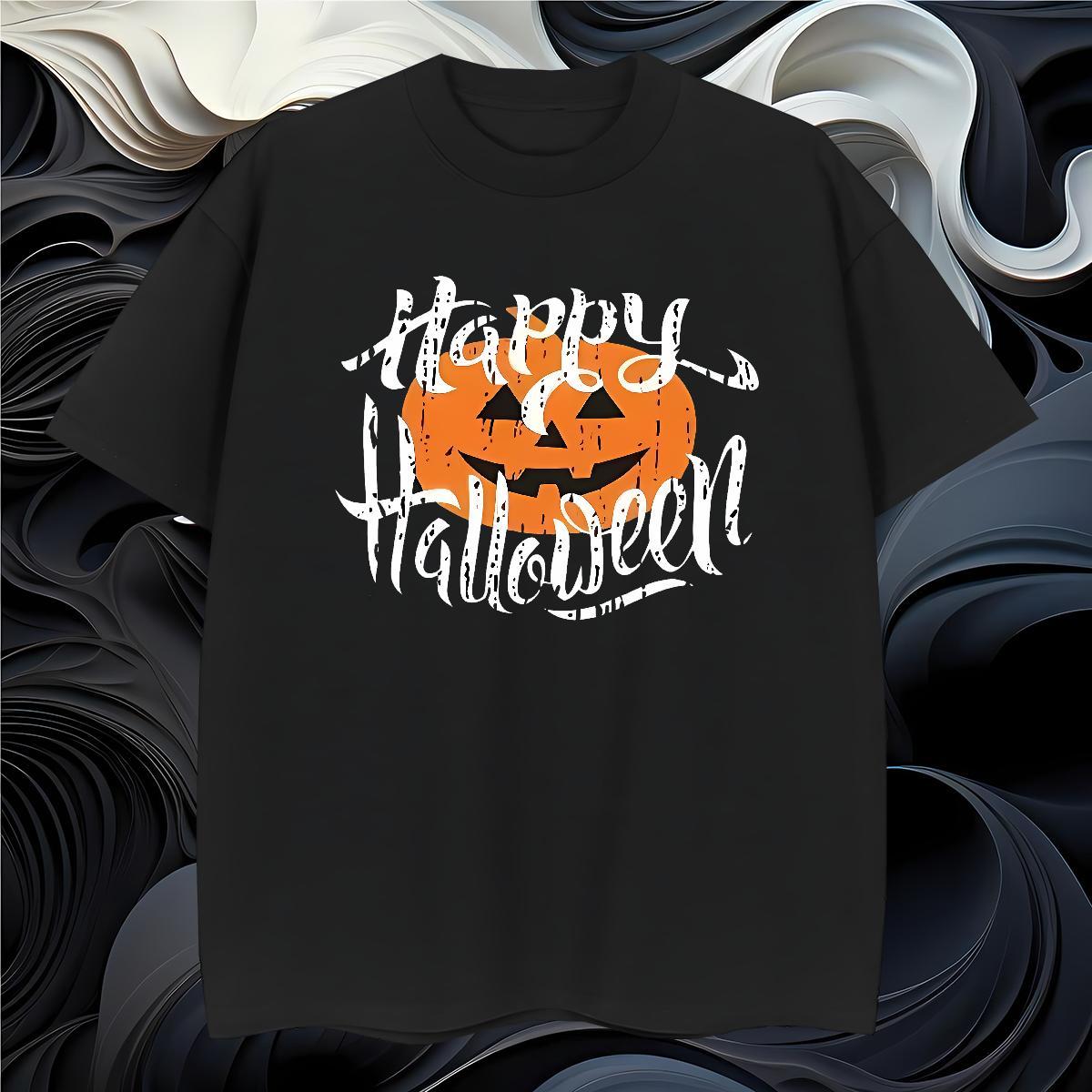 T Shirt For Man 100% Cotton 230g halloween Sports Casual Breathable Short Sleeve Custom Print Oversized Tshirt for Man Woman 2024 Designer Free Shippi