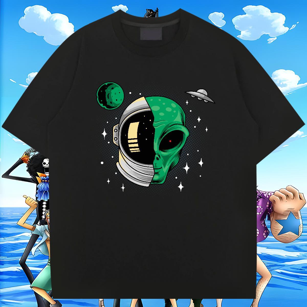 TOP Quality Men Tshirts 100% Cotton 230g Casual Daily Wear ET Custom Cartoon O-Neck Short Sleeve Wholesale T-Shirts Clothes