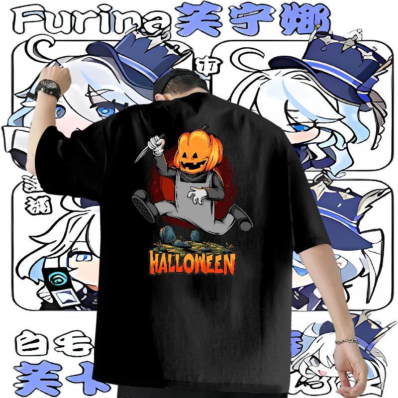 Classic Casual T-Shirts 230g Pure Cotton pumpkin Summer Casual Clothes Breathable Crew Neck Soft Men Tees Asian Size