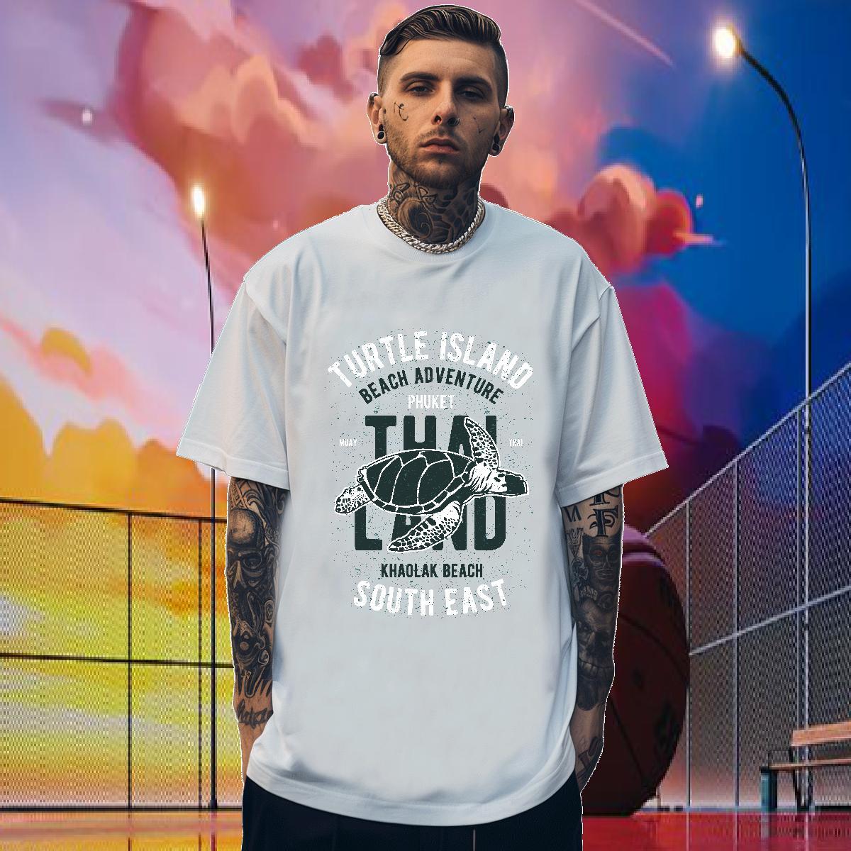 DIY T-Shirts 100% Cotton 230g Outdoor Clothes Crew Neck Cool Design Couples T Shirts Oversized