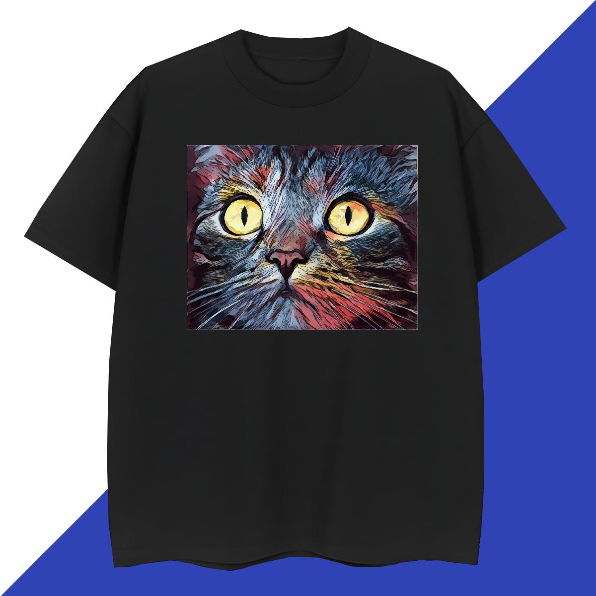 TOP Quality Men Tshirts 230g Pure Cotton Casual Daily Wear cat Cartoon Print Breathable Short Sleeve 2024 Designer T shirt Top Tees