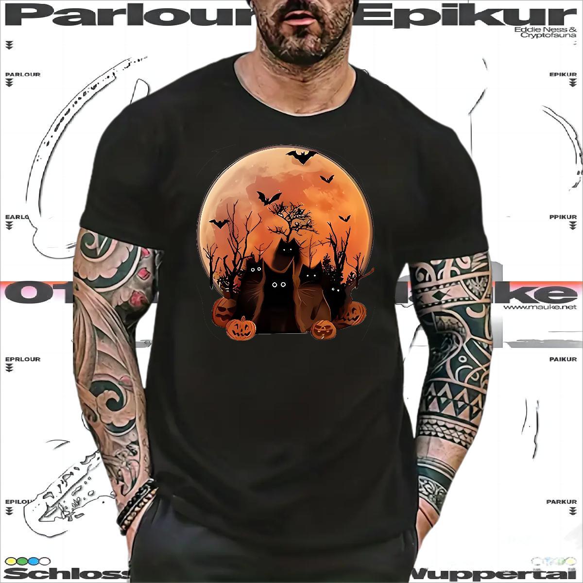 DIY Customized T shirt 230g 100% Cotton cat Spring Summer Tees Shirts Short Sleeve O-Neck Designer Tshirts Custom Cartoon