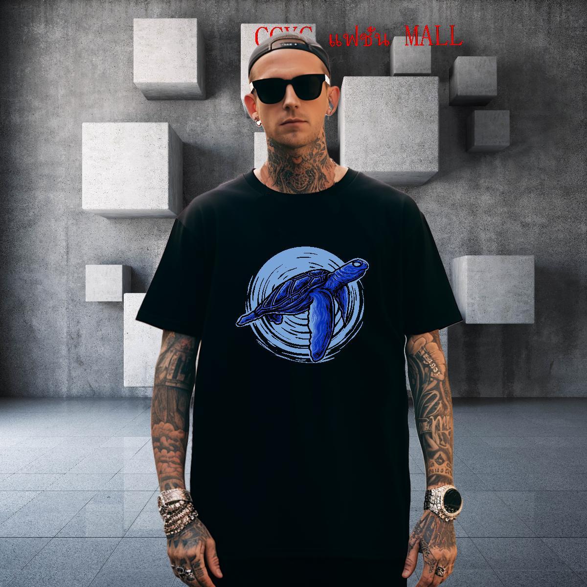 Cool Design Tshirts 230g Pure Cotton Anime Printing Street tortoise DIY Printed Round Neck Short Sleeve Stylist T shirt Tees Shirts