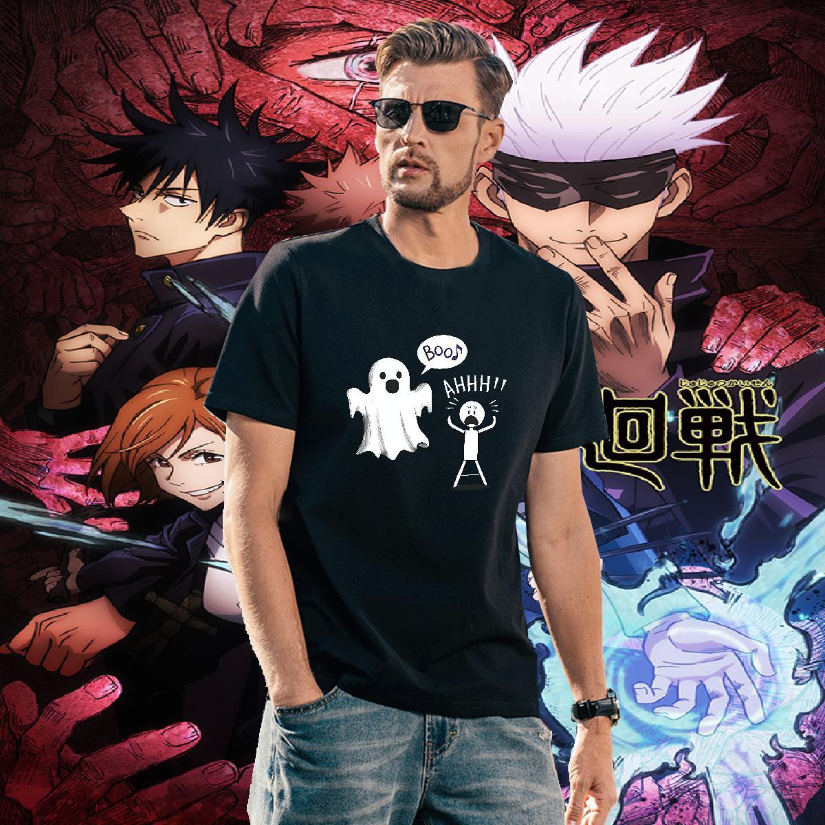 Cool Design Men Tops Tees 100% Cotton 230g monster T Shirts Men Spring Summer Crew Neck DIY Anime Stylist Tees Shirts