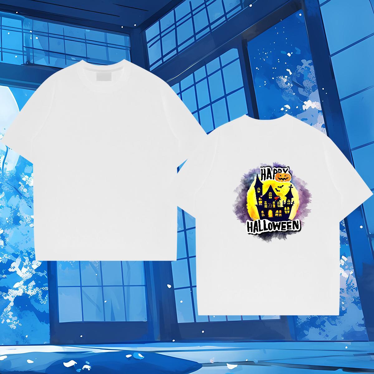 New T Shirt For Man 230g Pure Cotton Casual Tops Tees Breathable Short Sleeve Loose Fit Men Tshirts Custom Anime