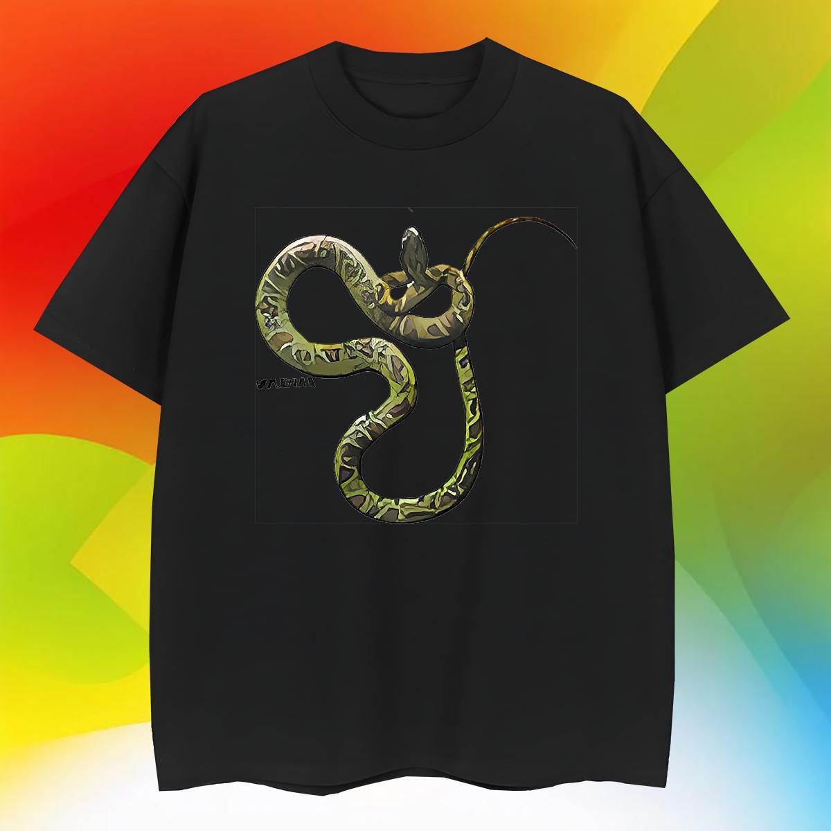 Designer Fashion T-Shirts for Men 230g Cotton snake Casual Tops Tees Breathable Crew Neck TOP Quality Tshirt for Man Woman White Plus Size