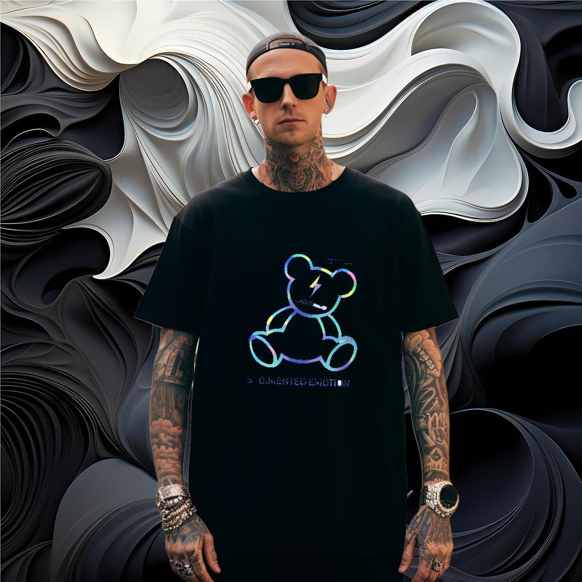 Men T Shirts 230g Cotton bear Casual Breathable Short Sleeve Custom Big Size Couples T Shirts New Wholesale Tops