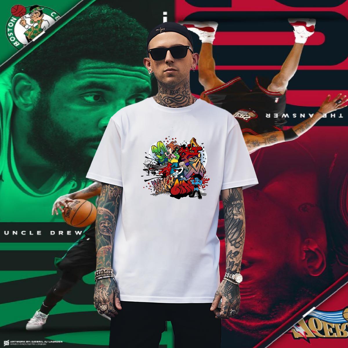 T-Shirts for Men 100% Cotton 230g Colorful Casual Crew Neck Breathable Anime Print Couples T Shirts DIY Customized Unisex Tee Shirt