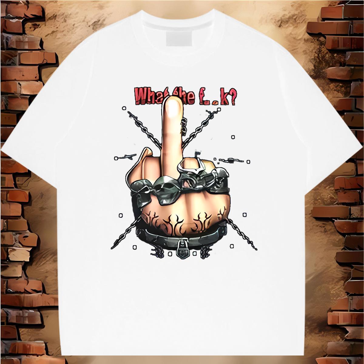 T Shirt For Man 230g Pure Cotton hands Home Outdoor Breathable Crew Neck Custom Cartoon Men Clothes T-Shirt 2024 Designer Comfortable Clothings