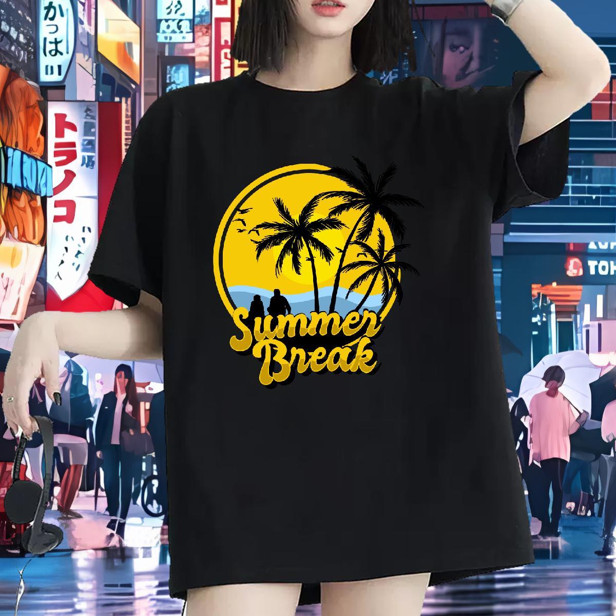 Designer Women T Shirts Breathable Tshirt for Man Woman Plus Size Cartoon sun Casual Beach 230g Pure Cotton 2024 Designer Tees