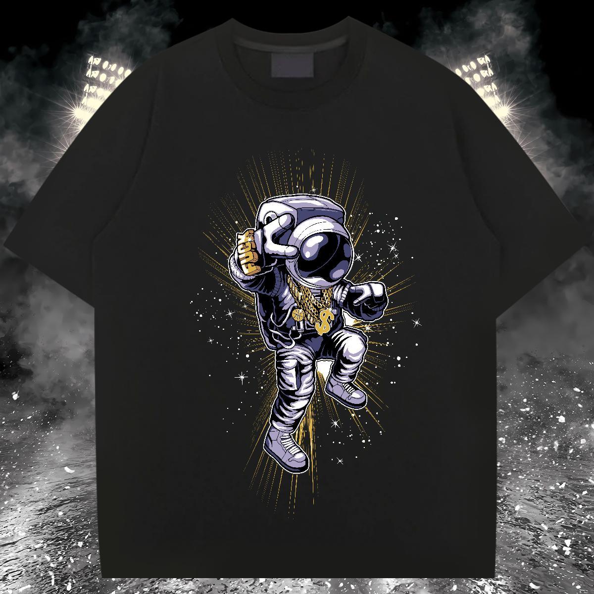 T-Shirts 230g Cotton universe Daily Wear Pure Cotton Oversized 3XL 4XL Men Tops Tees DIY TOP Quality Clothes