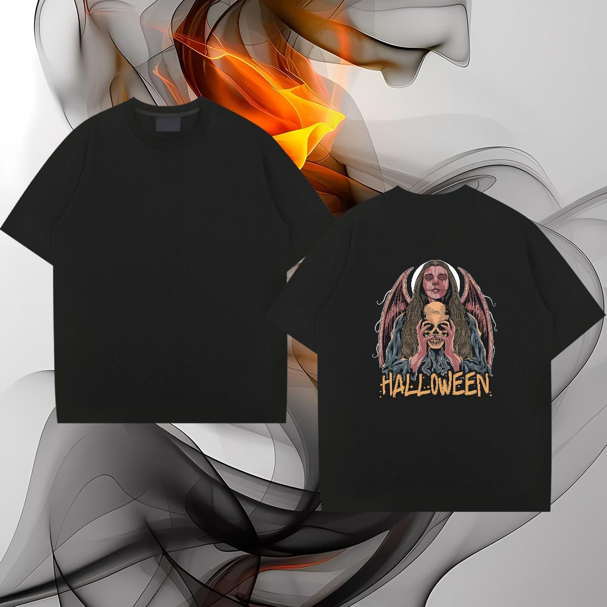 DIY T-Shirts 100% Cotton 230g skull Hip Hop Street Clothes Breathable Crew Neck Designer Mens Tshirts Custom Printing