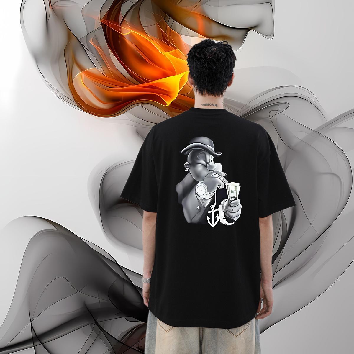 Brand Man T Shirts 100% Cotton 230g rabbit Daily Wear Tops Shirt Crew Neck Breathable TOP Quality Tshirt for Man Woman DIY Anime