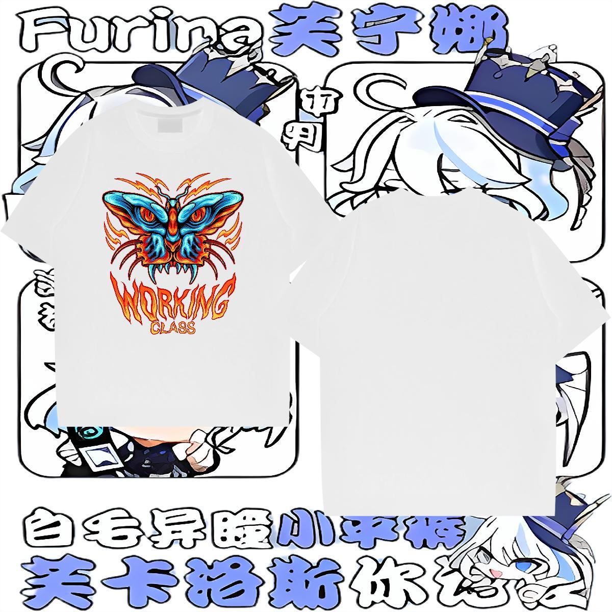 DIY T-Shirts for Men 230g Pure Cotton Butterfly Street wear Hip Hop Tees O Neck Short Sleeves Designer Couples T Shirts DIY Anime