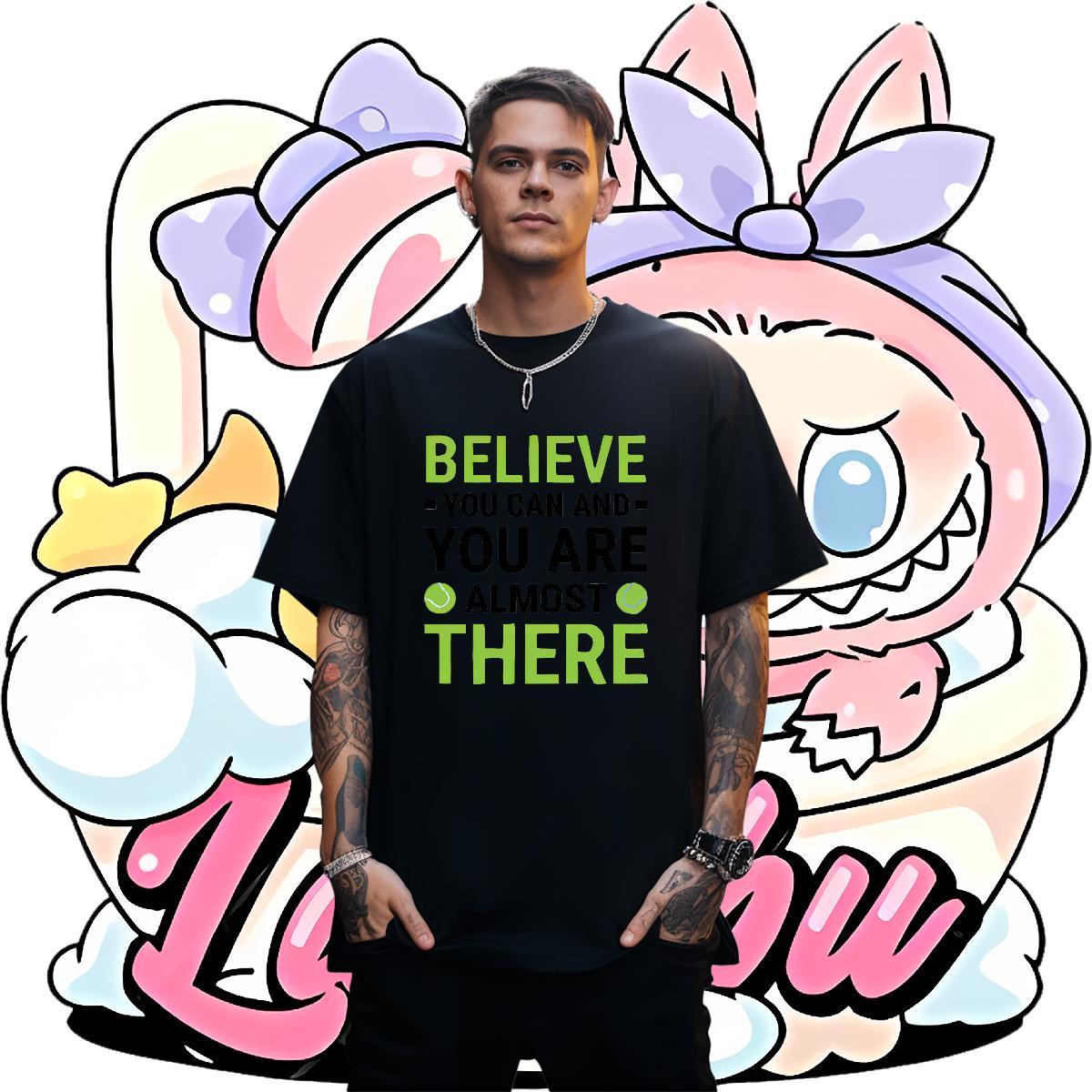 Popular Men Tshirts 230g 100% Cotton Sports Casual letter Cartoon Printing L-4XL O Neck Short Sleeves Fashion Designer Man T Shirts Tees