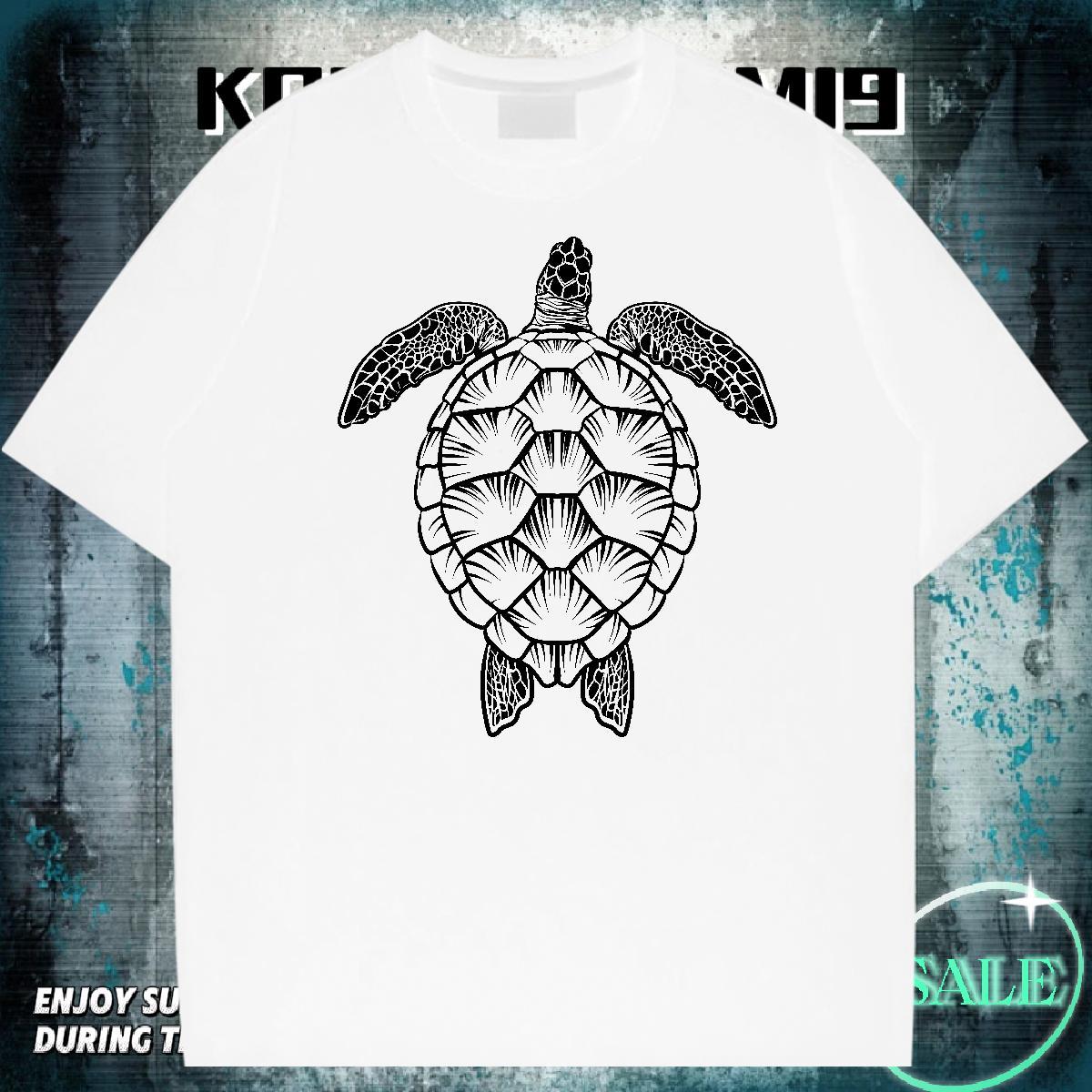 Cool Men Tees 230g Cotton Outdoor tortoise Black White O Neck Short Sleeves Factory Direct Men T Shirts Clothes