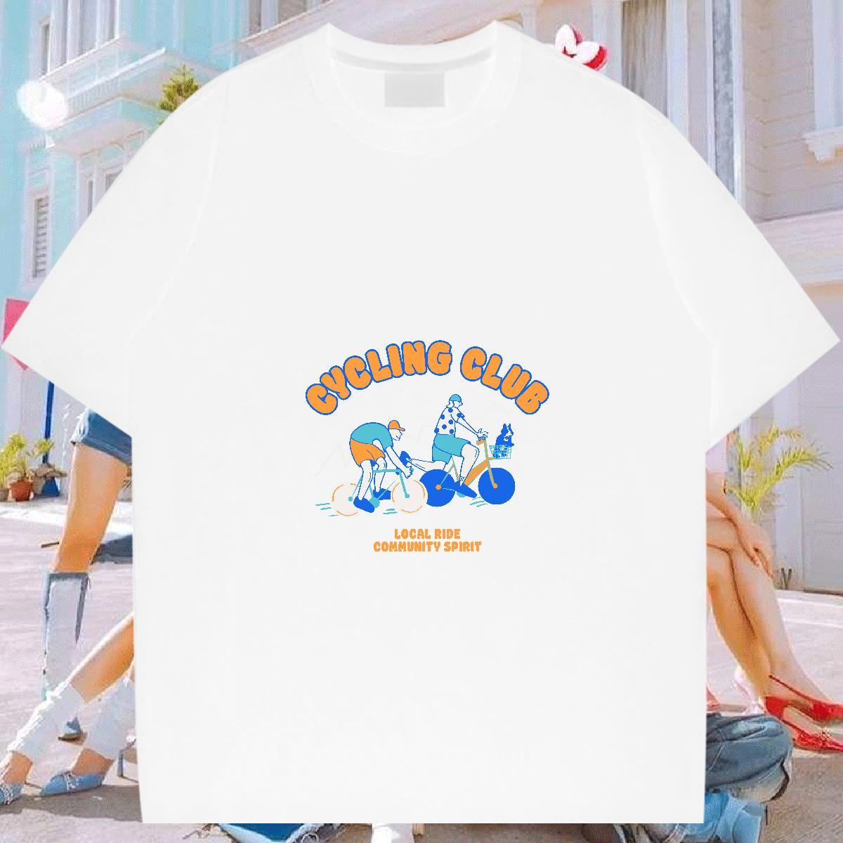 T-Shirts 230g 100% Cotton Lines Outdoor Breathable Short Sleeve Custom Print Oversized Men Tops Tees Designer Fashion Cool Design Tshirts