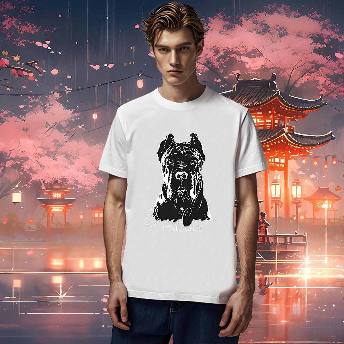 Factory Direct T shirt 230g Cotton dog Street wear Hip Hop Tees Round Neck Short Sleeve Brand Tshirts Custom Print Plus Size