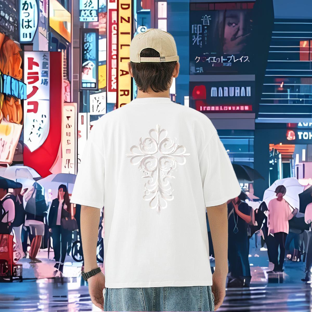 Fashion T-Shirts letter Tee Shirt 100% Cotton 230g Daily Outfit Loose Fit Customized Short Sleeve O-Neck Men Clothes T-Shirt