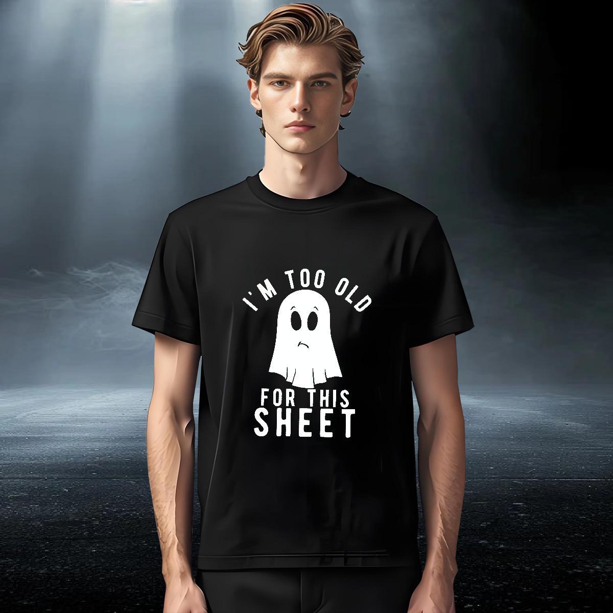 Wholesale T-Shirts for Men 100% Cotton 230g halloween Street wear Hip Hop Tops Shirt Breathable Short Sleeve Designer Men Tees Customized