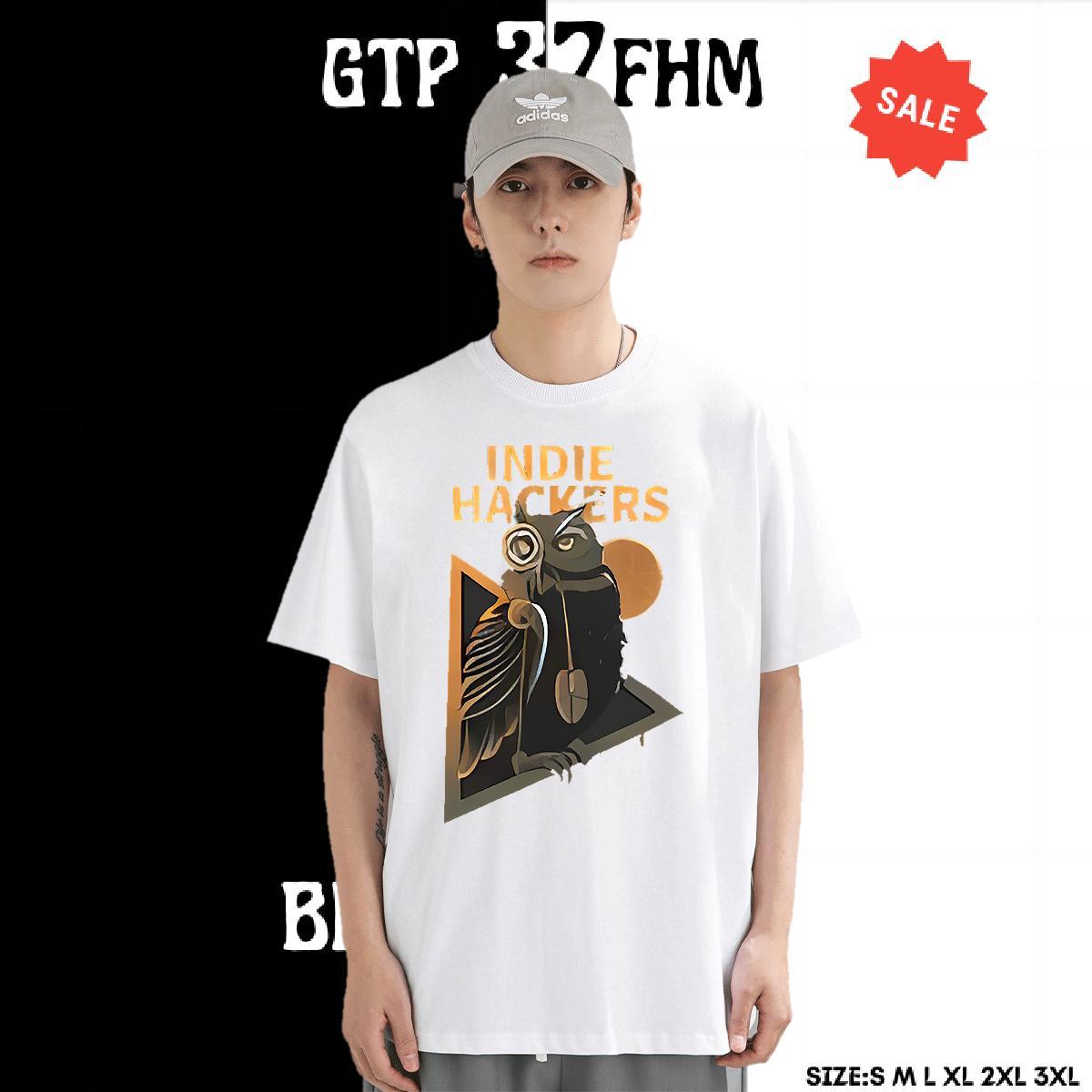 Loose Men Tops Tees 230g Pure Cotton Sports Casual Owl Custom Print Plus Size Short Sleeve O-Neck Fashion Designer T-Shirts for Men Polos