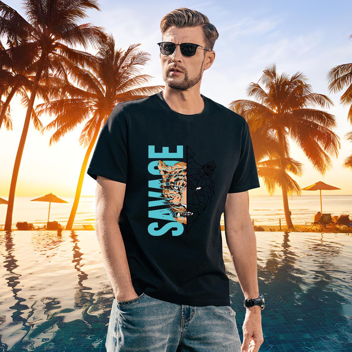 Designer Mens Tshirts 100% Cotton 230g T-Shirts for Men Home Outdoor Breathable Short Sleeve Anime Print Free Shipping Polos